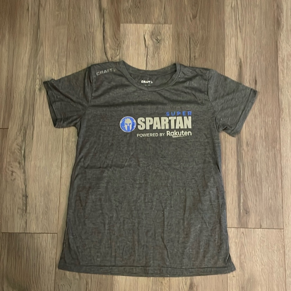 Craft Spartan Race Super Finisher Shirt Women’s M Gray Blue OCR Tee